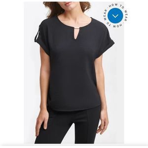 Calvin Klein Pull Over Black Blouse size M